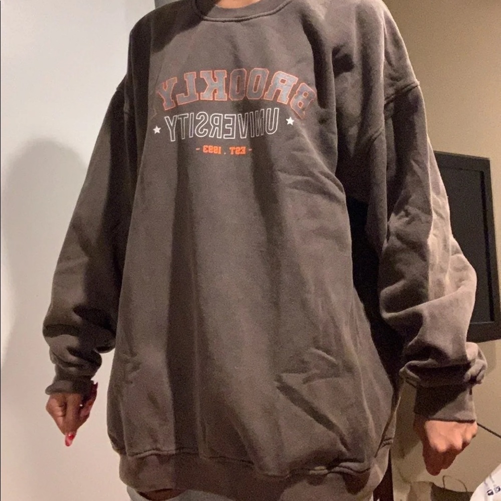 PLT brown oversized sweatshirt